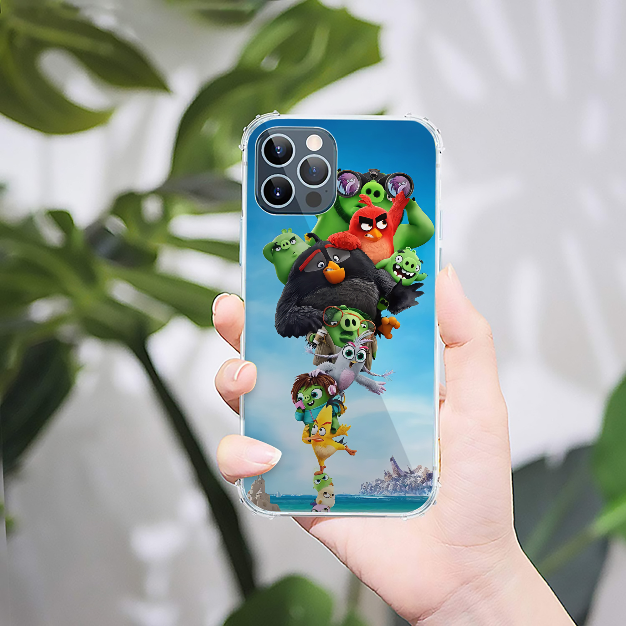 （画像用） Angry Birds アングリーバード 【iPhone 12シリーズ対応】透明スマホケース（クリアソフトケース）